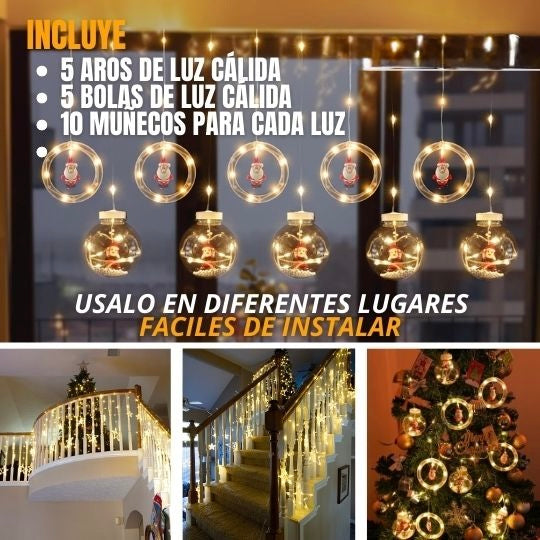 LUZ NAVIDAD AROS Y BOLAS