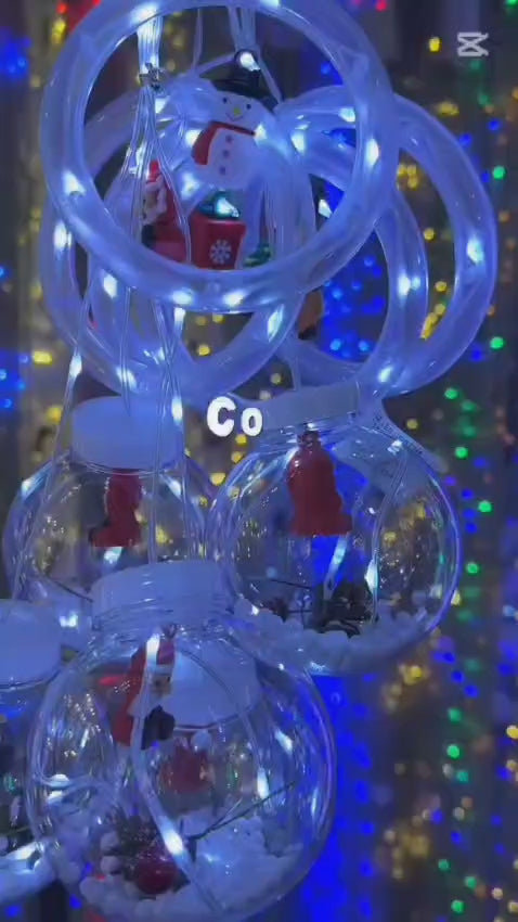 LUCES DE NAVIDAD DE AROS Y ESFERAS